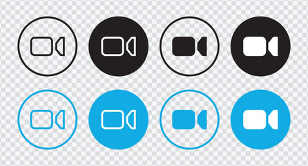 Dynamic video call icon set for virtual communication