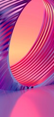 Poster - The image features dynamic abstract waves in shades of pink and purple creating a sense of movement