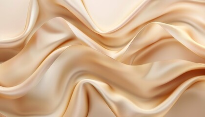 Sticker - A luxurious digital image of golden silky fabric with smooth, flowing waves that evoke a sense of opulence