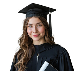 Wall Mural - Graduating Woman in Cap and Gown
