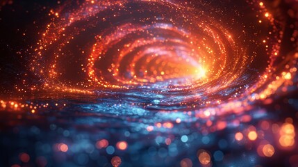 Wall Mural - hypnotic galaxy spiral in vivid colors