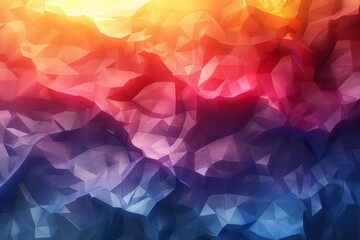 Poster - Vivid, multi-colored abstract polygonal texture representing a modern digital artwork