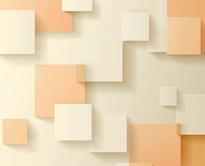 Poster - The image displays pastel-colored square blocks in an abstract geometric array, creating a minimalist and modern design