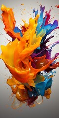 Wall Mural - Vibrant abstract paint splash