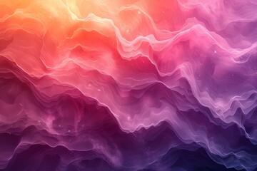 Poster - This computer-generated image illustrates vibrant wavy layers, creating an abstract representation of a terrain