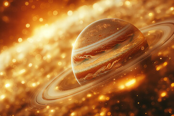 Wall Mural - surreal solar system: a celestial canvas of wonders and imagination. generative ai