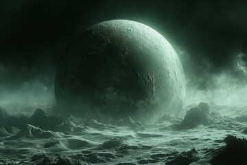Wall Mural - surreal solar system: a celestial canvas of wonders and imagination. generative ai