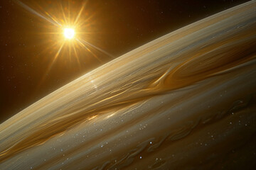 Wall Mural - surreal solar system: a celestial canvas of wonders and imagination. generative ai