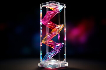 Sticker - Colorful abstract glass sculpture