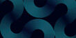 © sub - Modern dark blue abstract horizontal banner background with glowing geometric lines. Shiny blue diagonal rounded lines pattern. Futuristic concept. Suit for cover, brochure, presentation, flyer, web