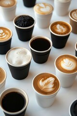 Wall Mural - Table Filled With Cups of Coffee