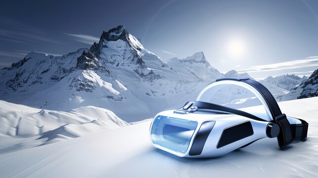 Virtual reality glasses with futuristic vision technology. VR goggles
