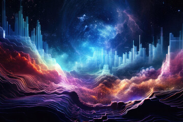 Cosmic background. Space, infinity theme.
