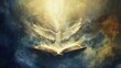 © Jelena - holy spirit descending over open bible digital painting