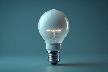 Wall Mural - An isolated image of a compact fluorescent lightbulb on a plain background, symbolizing energy efficiency and reduced carbon footprint. Generative Ai.