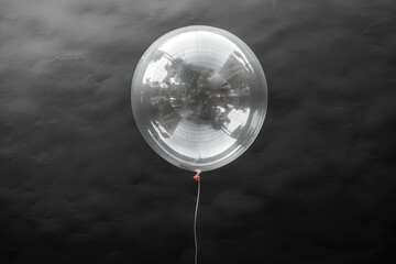 Aufkleber - A sense of deflation enveloping the spirit, like a punctured balloon losing its air. Generative Ai.