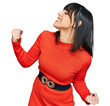 © Krakenimages.com - Young hispanic woman wearing casual clothes very happy and excited doing winner gesture with arms raised, smiling and screaming for success. celebration concept.