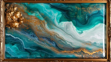 Wall Mural - unique handmade gift, epoxy resin product, a wonderful painting, generated by AI