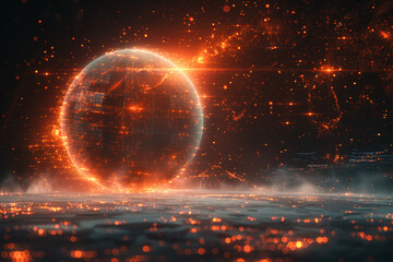 Poster - A decentralized ecosystem fostering innovation and entrepreneurship through crowdfunding and decentralized autonomous organizations (DAOs). Concept of decentralized innovation. Generative Ai.