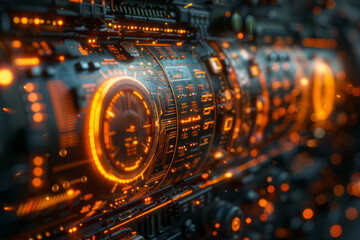 Aufkleber - A digital evolution reshaping the way value is exchanged, stored, and managed in the digital age. Concept of digital transformation. Generative Ai.