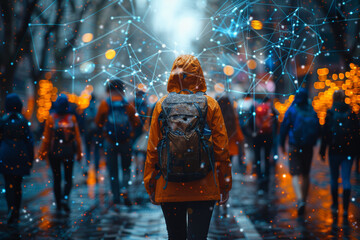 Aufkleber - Join clubs or social groups based on shared interests or hobbies to meet like-minded individuals and build connections. Concept of social networking. Generative Ai.