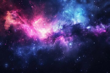 Wall Mural - Astronomical phenomenon. Pulsar surrounded by nebula. Illustration of a background with a majestic space theme.