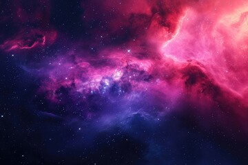 Wall Mural - Galactic core surrounded by colorful nebulae. Illustration of a background with a majestic space theme.