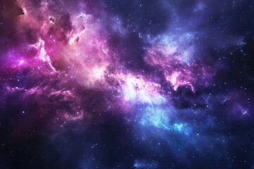 Wall Mural - Starry night in the milky way galaxy. Illustration of a background with a majestic space theme.