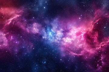 Wall Mural - Vibrant spiral galaxy with glowing nebula clouds. Illustration of a background with a majestic space theme.