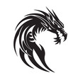 © Alexey - Dragon in cartoon, doodle style . Image for t-shirt, web, mobile apps and ui. Isolated 2d vector illustration in logo, icon, sketch style, Eps 10, black and white. AI Generative