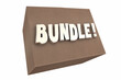Bundle Cardboard Box Order Delivery Special Pakcage Offer Deal 3d Illustration