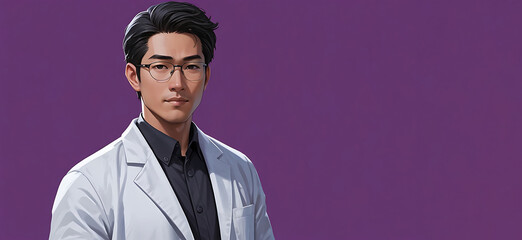 Wall Mural - Innovative Minds Modern Asian Male Scientist 