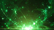 緑の魔法陣の光　Generative AI