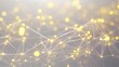 © Salman - A minimalist plexus of bright yellow dots connected by thin glowing white lines over a soft gray canvas creating an elegant network effect with a central text area for impactful messages
