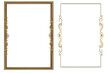 © tanmoy - picture frame png  , Set of golden frames - Isolated transparent PNG background - Premium pen tool cutout