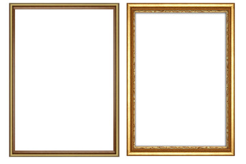 picture frame png  , Set of golden frames - Isolated transparent PNG background - Premium pen tool cutout