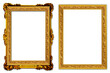 © tanmoy - picture frame png  , Set of golden frames - Isolated transparent PNG background - Premium pen tool cutout