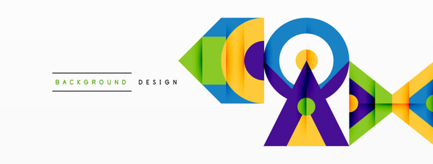 Aufkleber - A symmetrical and colorful logo design featuring a ferris wheel pattern with electric blue, magenta, and rectangle shapes. The font adds artistic flair to this unique symbol