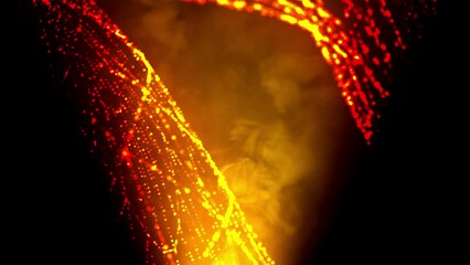 Poster - Gold light and dust. Computer generated 3d render