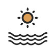 Abstract Sun and Waves Icon