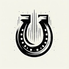 Poster - vintage grunge of horseshoe logo