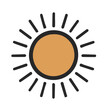 Simple Circular Sun Illustration vector
