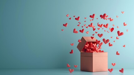 Giving Tuesday Spread Love and Generosity with an Open Box Brimming with Hearts
