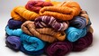 A round bundle of cloth woven from beautifully woven threads of various colors