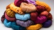 A round bundle of cloth woven from beautifully woven threads of various colors