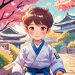 © 정화 차 - 봄날 태권도를 배우는 아이