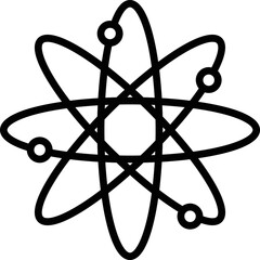 atom symbol on white background