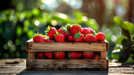 Wall Mural - strawberries in the basket
