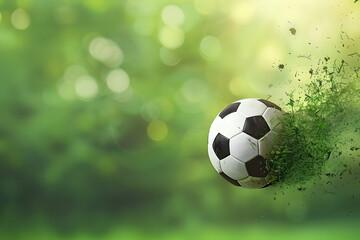 Wall Mural - Football on abstract background.