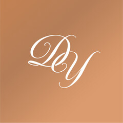 luxury DY initials fashion logo